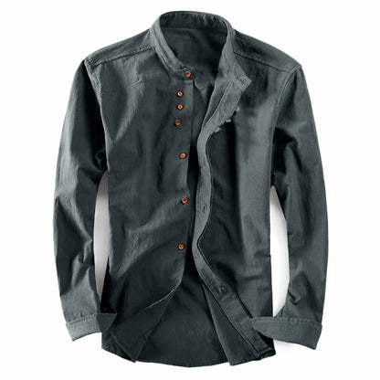 Kyoto - Men's Ultra Comfortable Band Collar Shirt